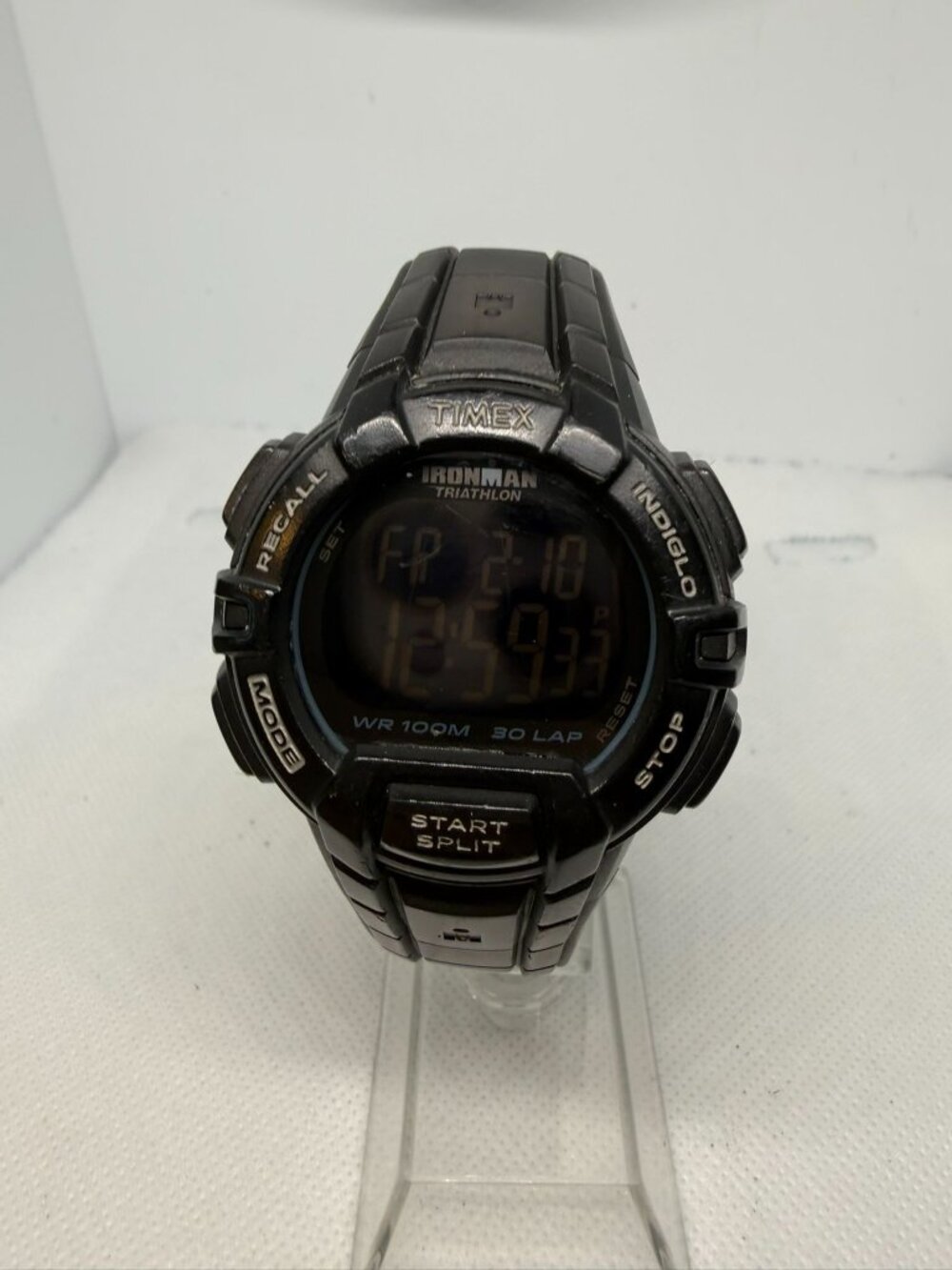 Timex Ironman Rugged 30 Men 44mm Black Digital Chrono 30-Lap INDIGLO WR 100M